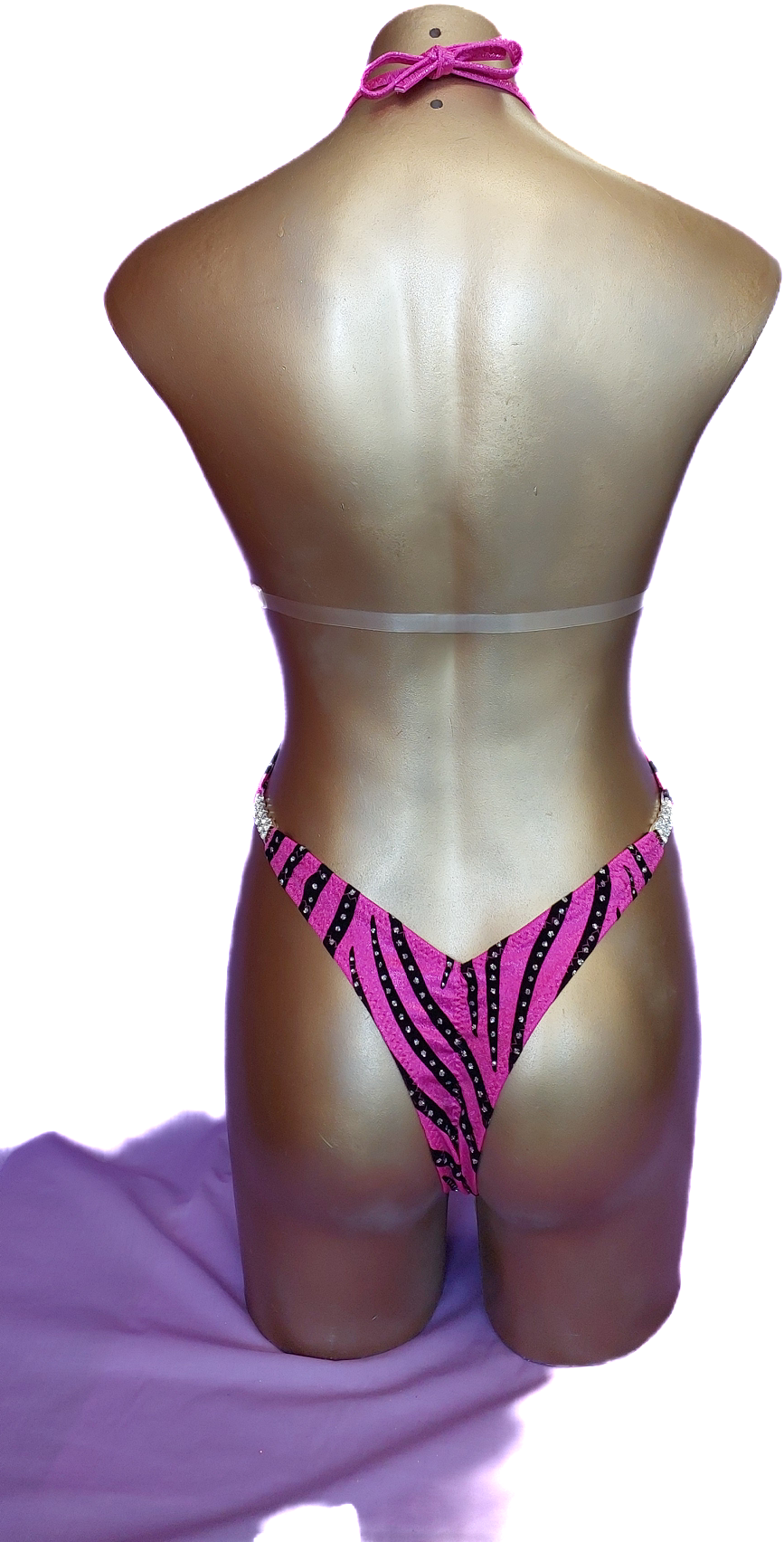 Hot pink and Black with Crystal Edge #12