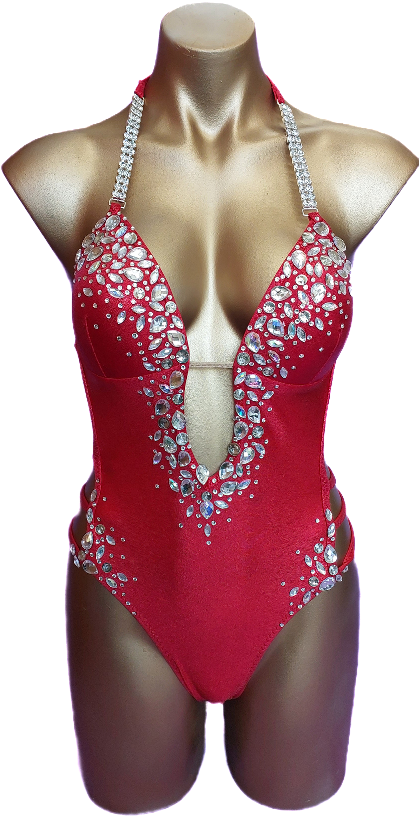 Red and Crystal 3 Strap side #6