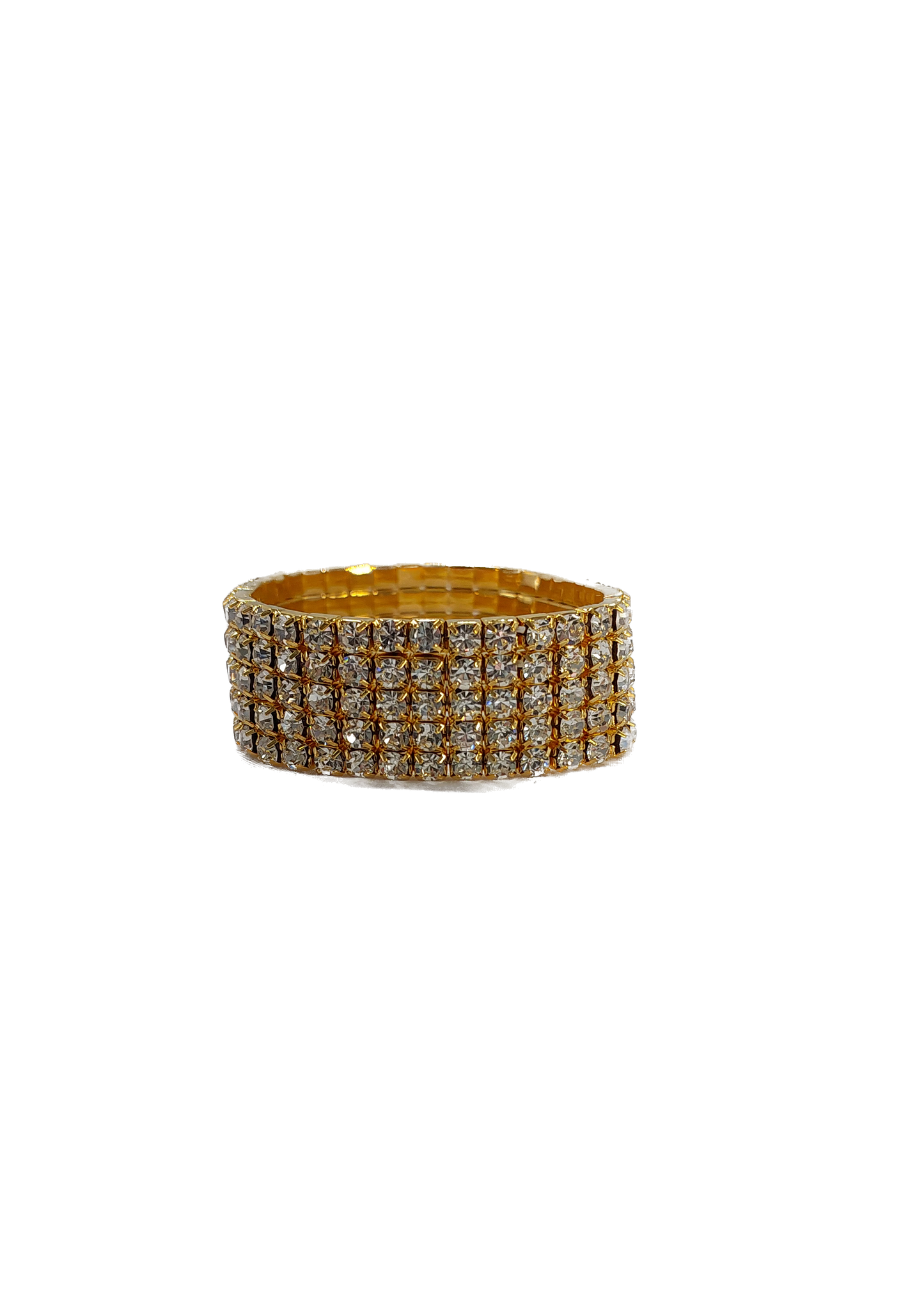 Bracelet 8 Row Crystals GOLD Setting