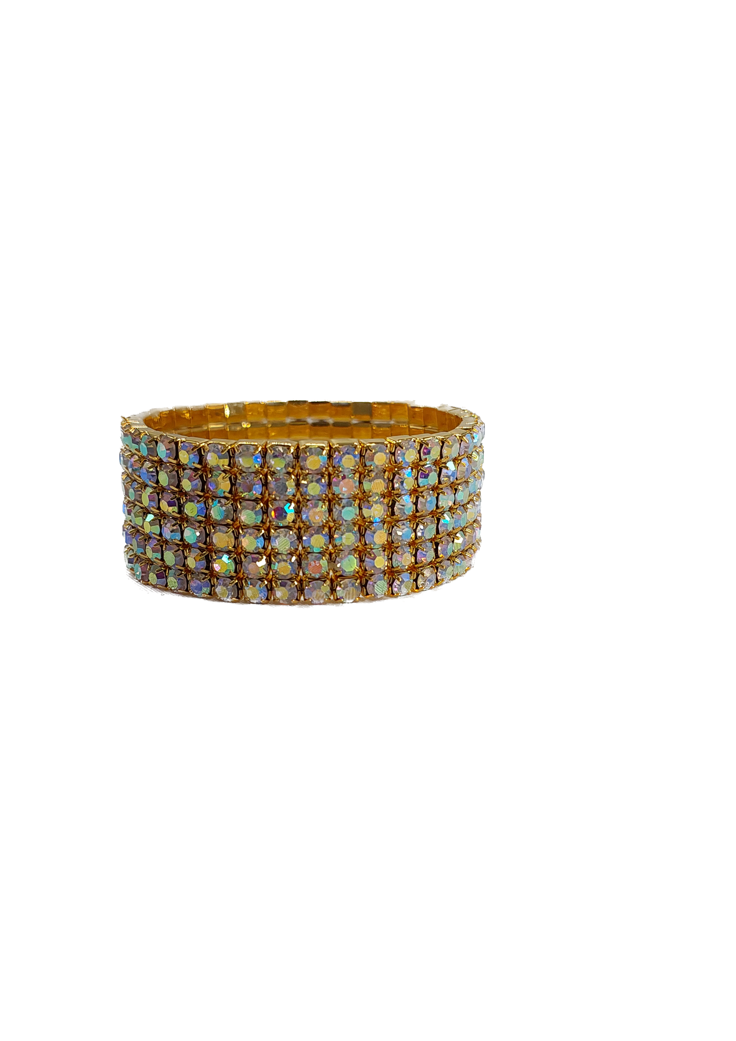 Bracelet 6 Row AB GOLD Setting