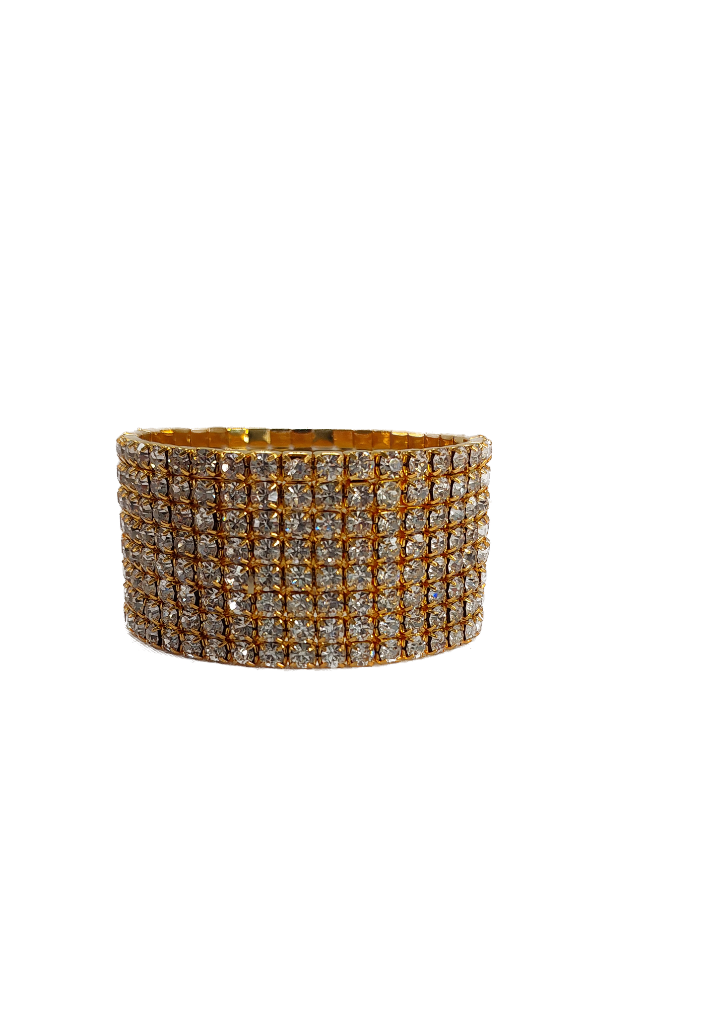 Bracelet 10 Row Crystal GOLD Setting