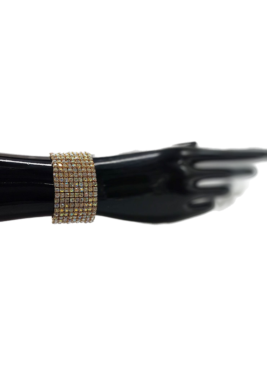Bracelet 9 Row AB GOLD Setting