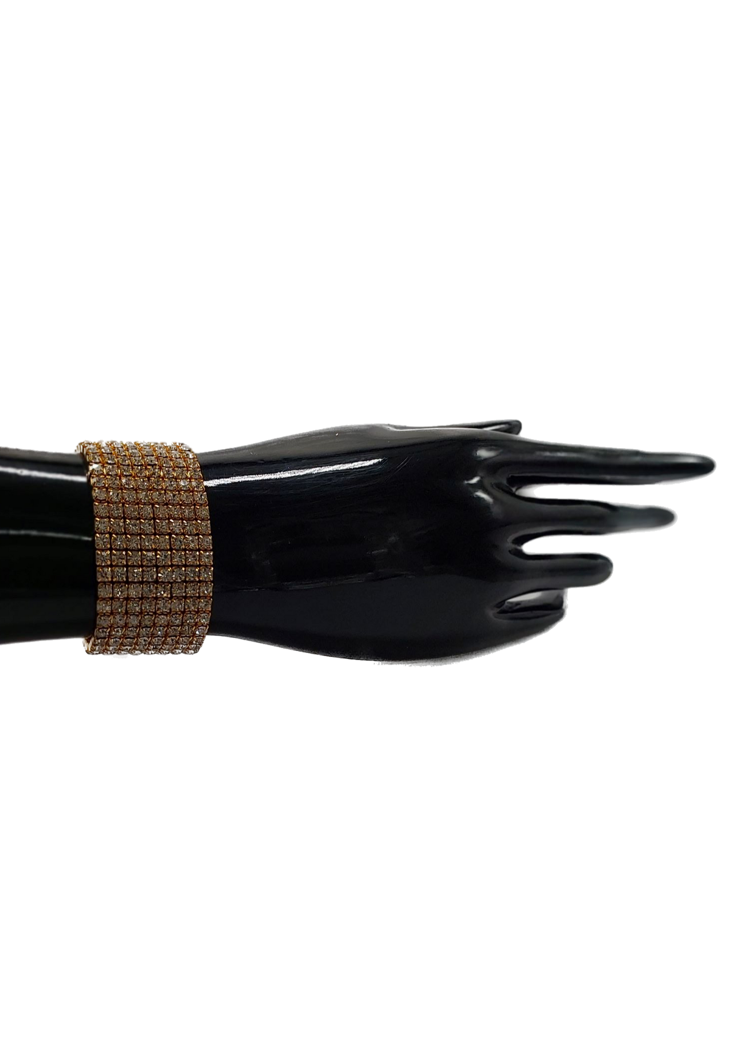 Bracelet 8 Row Crystals GOLD Setting