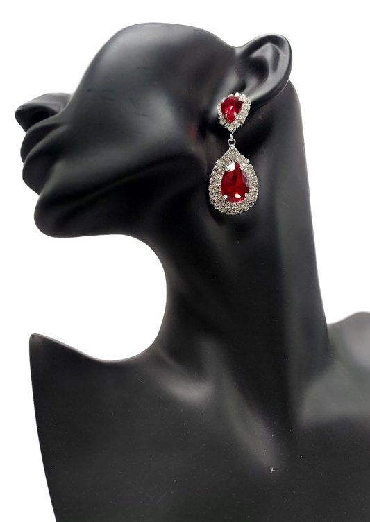 Drop Earrings RED 2 tears