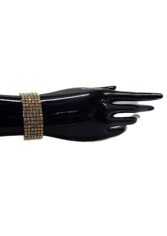 Bracelet 6 Row AB GOLD Setting