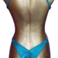 Turquoise Blue and Crystal Cross neck