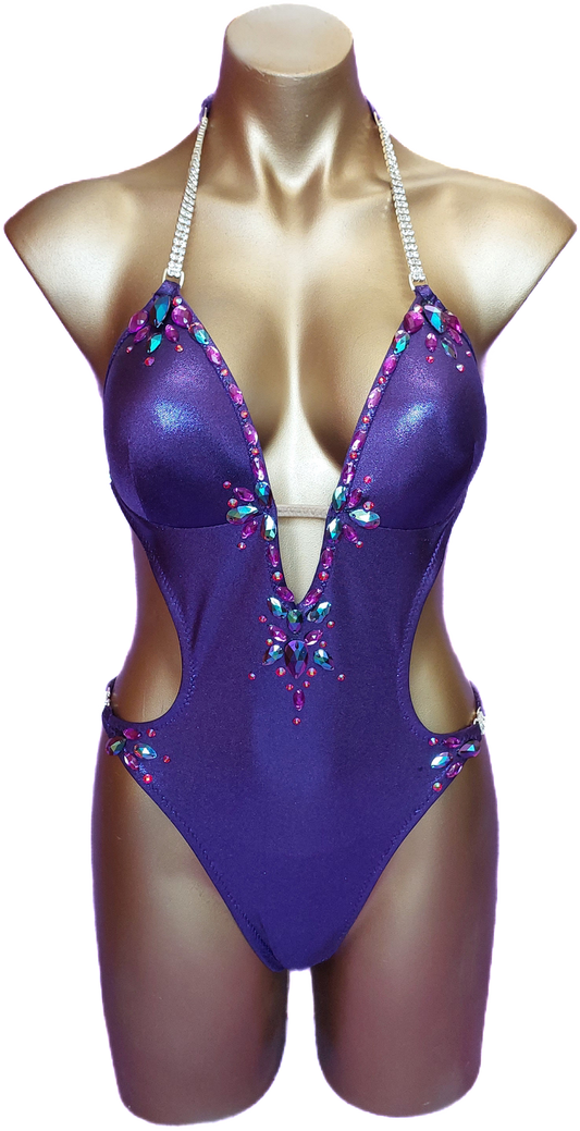 Rich purple  with Flare Embellishment #13