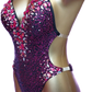 Black/Fuchsia Sequin with Pink edge