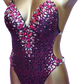 Black/Fuchsia Sequin with Pink edge