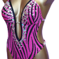 Hot pink and Black with Crystal Edge