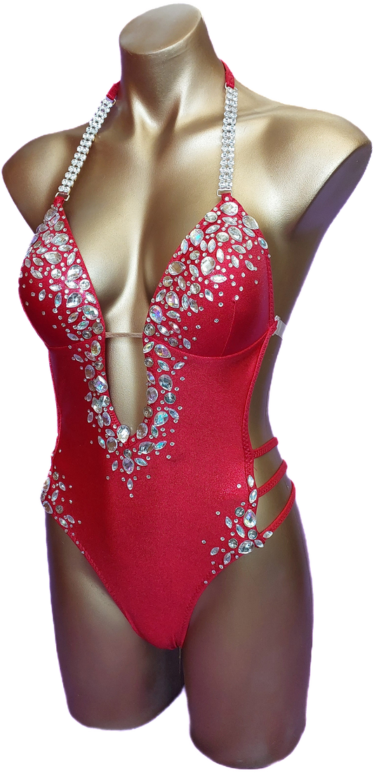 Red and Crystal 3 Strap side #6